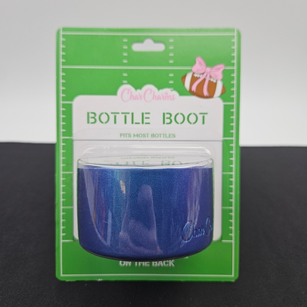 Charms Bottle Boot Blue‎ Sparkle Fits Most Tumblers Cups New